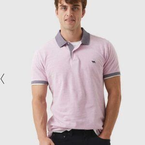 FINAL DROP! Rodd and Gunn Pink Short Sleeve Blue Trim Polo Size XL